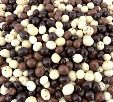 Chocolate Covered Coffee Beans Mix 2-Pound Bag | Milk  White & Dark Chocolate Covered Espresso Beans | Tri-Colored Coffee Candy for Office Bowls & Party Favors