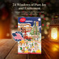 Madelaine Christmas Countdown Advent Calendar - 2023 Edition, 6 oz Solid Milk Chocolate, 24 Chocolates, Pack of 2