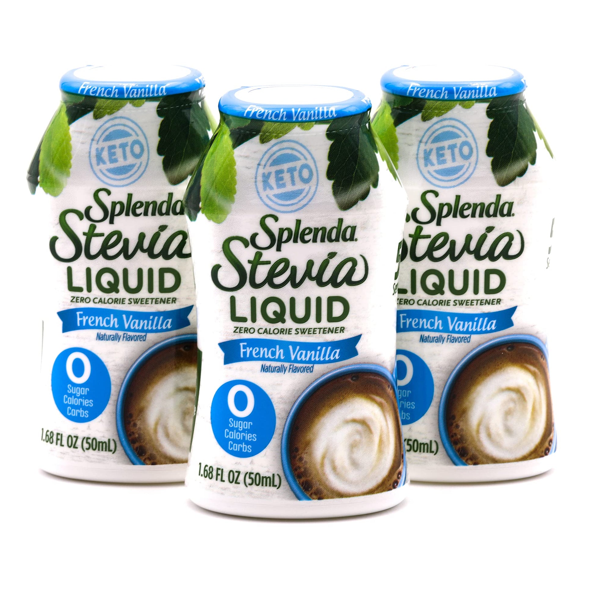 Splenda Stevia Liquid Zero Calorie Sweetener Drops, French Vanilla, 1.68 Fl Oz Bottle (Pack Of 3)