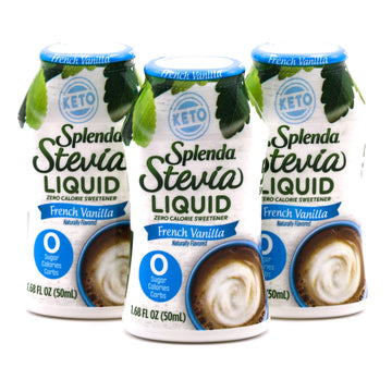Splenda Stevia Liquid Zero Calorie Sweetener Drops, French Vanilla, 1.68 Fl Oz Bottle (Pack Of 3)