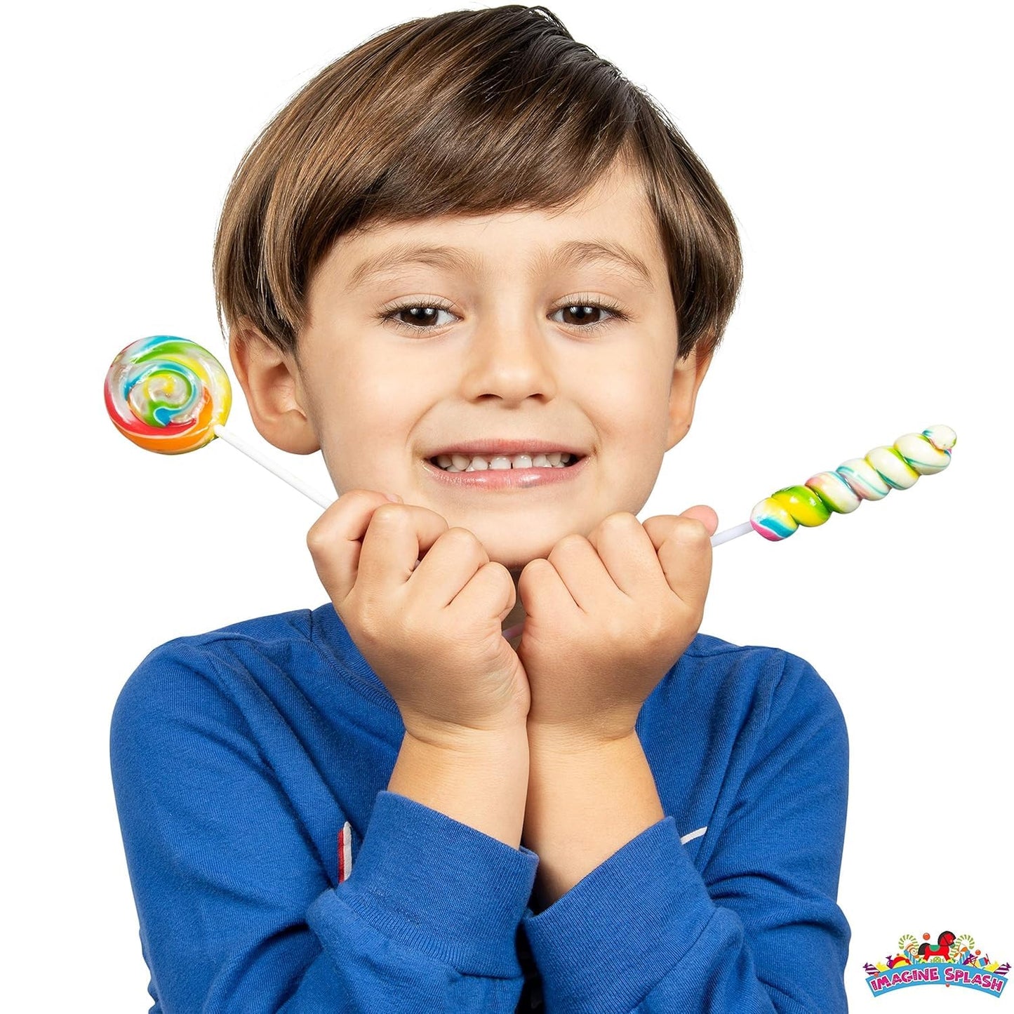 Rainbow Twisty Pops - 40 Pieces - Lollipop Birthday Party Favors Individually Wrapped