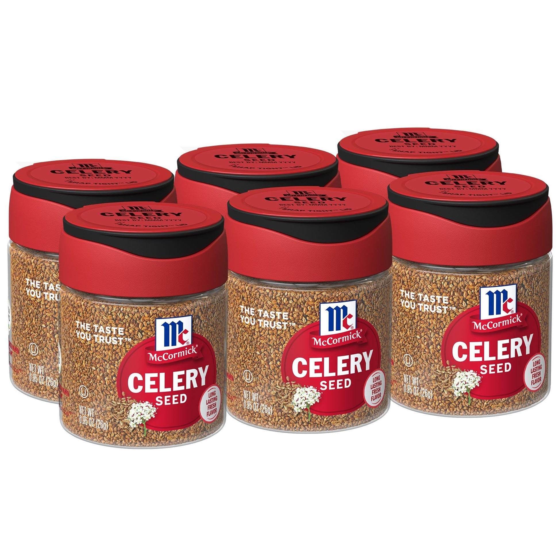 McCormick Celery Seed - 0.95 oz Pack of 6, Culinary Spice for Cooking