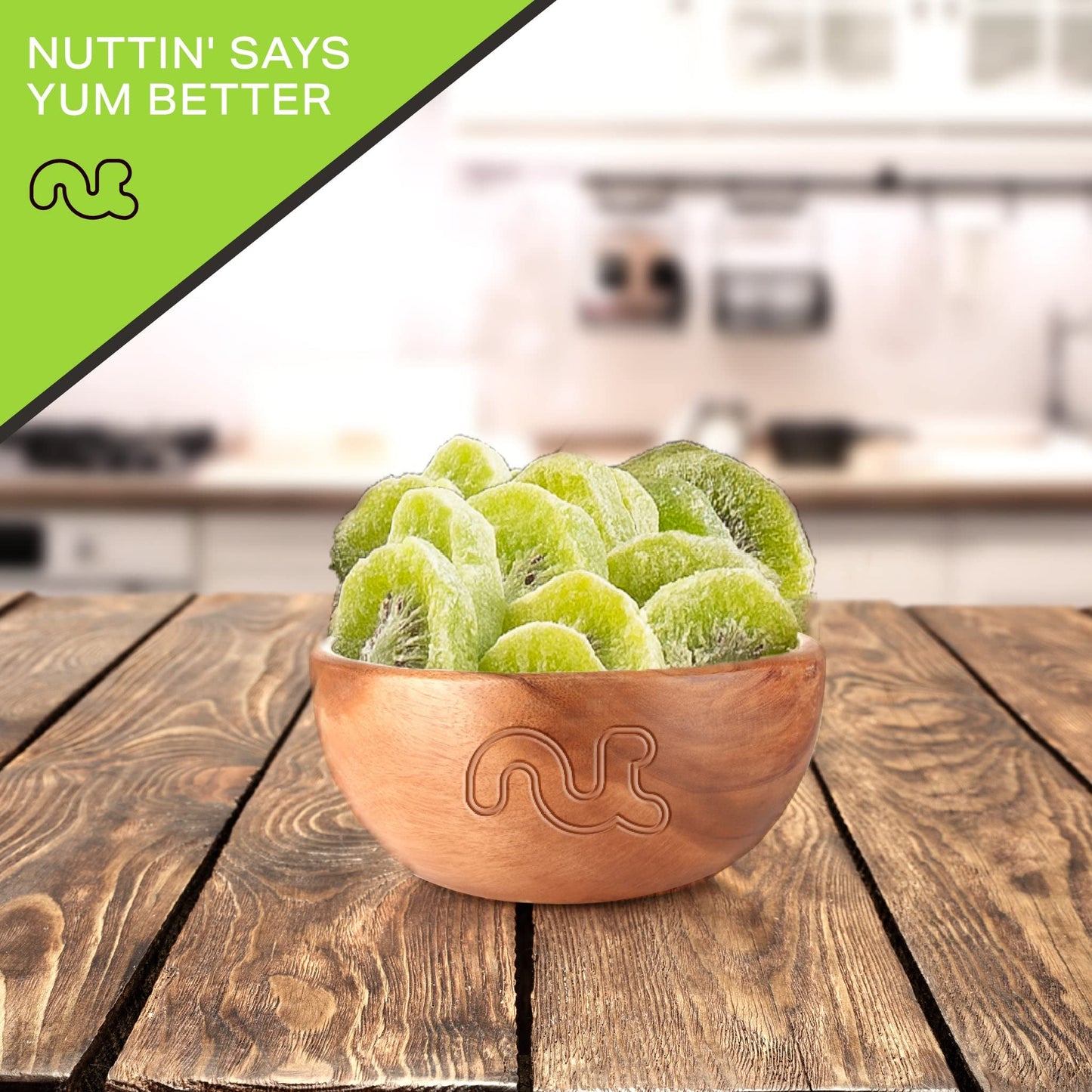 NUT CRAVINGS - Sun Dried Kiwi Slices, Lightly Sweetened (16oz, 1 LB) Bulk Dry Fruits Packed Fresh in Resealable Bag - Sweet Heal