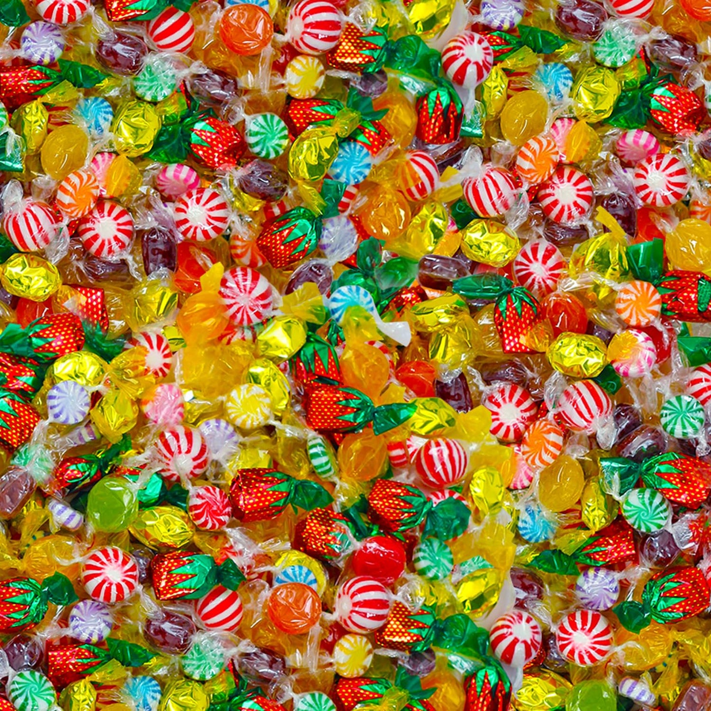 Dooboe Hard Candy Mix - 7 lbs - Christmas Bulk Candies - Individually Wrapped - Rootmalt-inspired, Strawberry, Toffee, Mint - 24.3 x 9.2 x