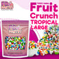 Fruit Crunch Tropical - Freeze Dried Candy, 16Oz 1 Pound - Troical Fruit Flavors, Large Pouch - Ideal Gift Snack Treat