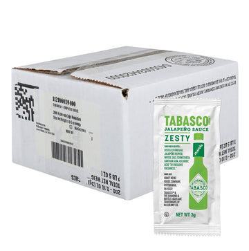 TABASCO Brand Green Jalapeno Pepper Sauce, Mild Hot Sauce, Single-Serve Hot Sauce Packets, Versatile Jalapeno Sauce, Easy for On