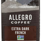 Allegro Coffee French Roast Extra Dark Pods, 10 Count, 3.8 Ounce, Model 6