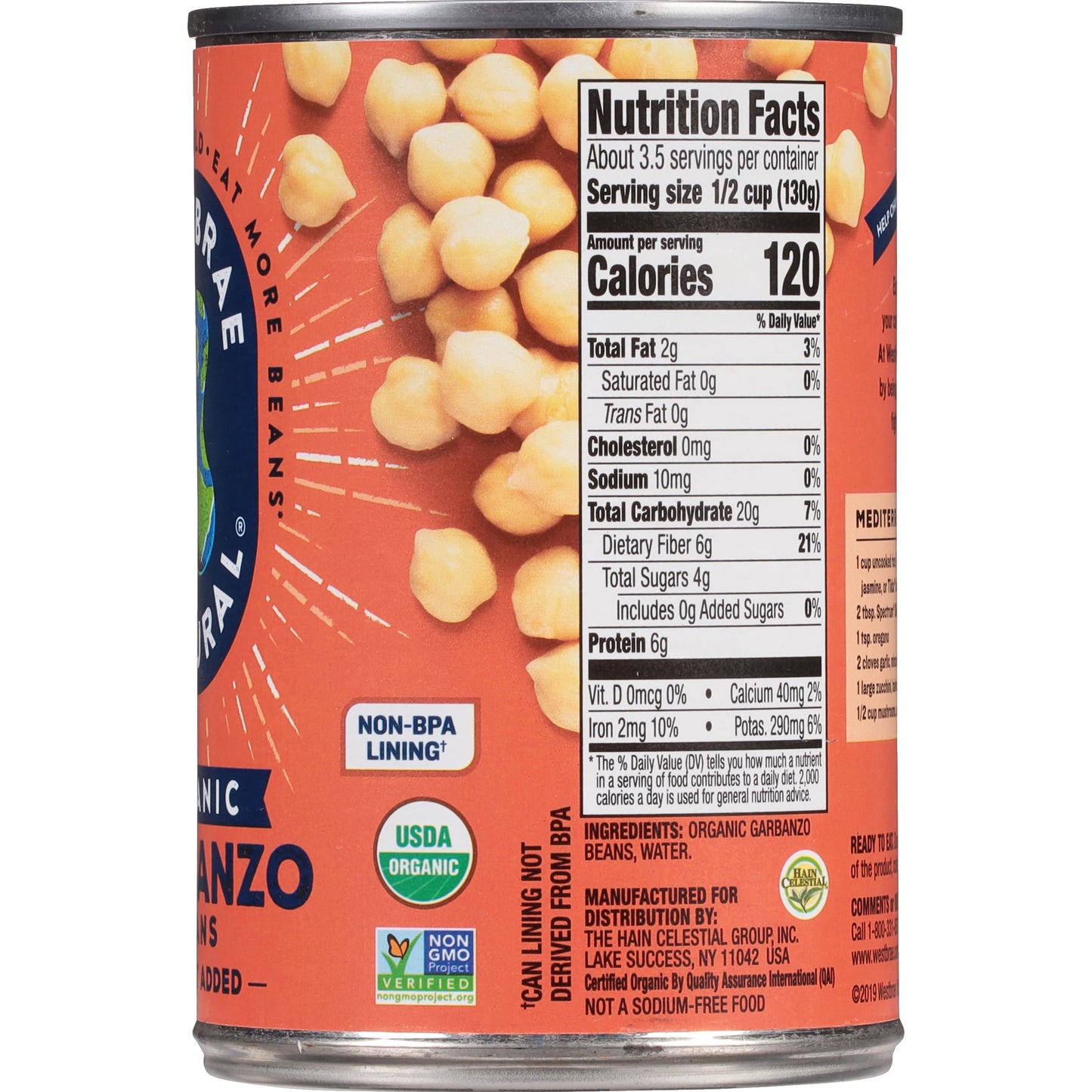 Westbrae Natural Organic Garbanzo Beans, 15 Oz