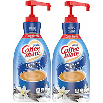 Nestle Coffee mate Coffee Creamer, French Vanilla, Concentrated Liquid Pump Bottle, Non Dairy, No Refrigeration, 50.7 Fl. Oz (Pa