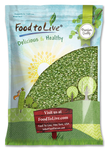 Food to Live Green Split Peas, 10 Pounds - Dried, Vegan, Kosher, Bulk. Easy to Cook. Rich in Protein, Fiber, Essential Minerals.