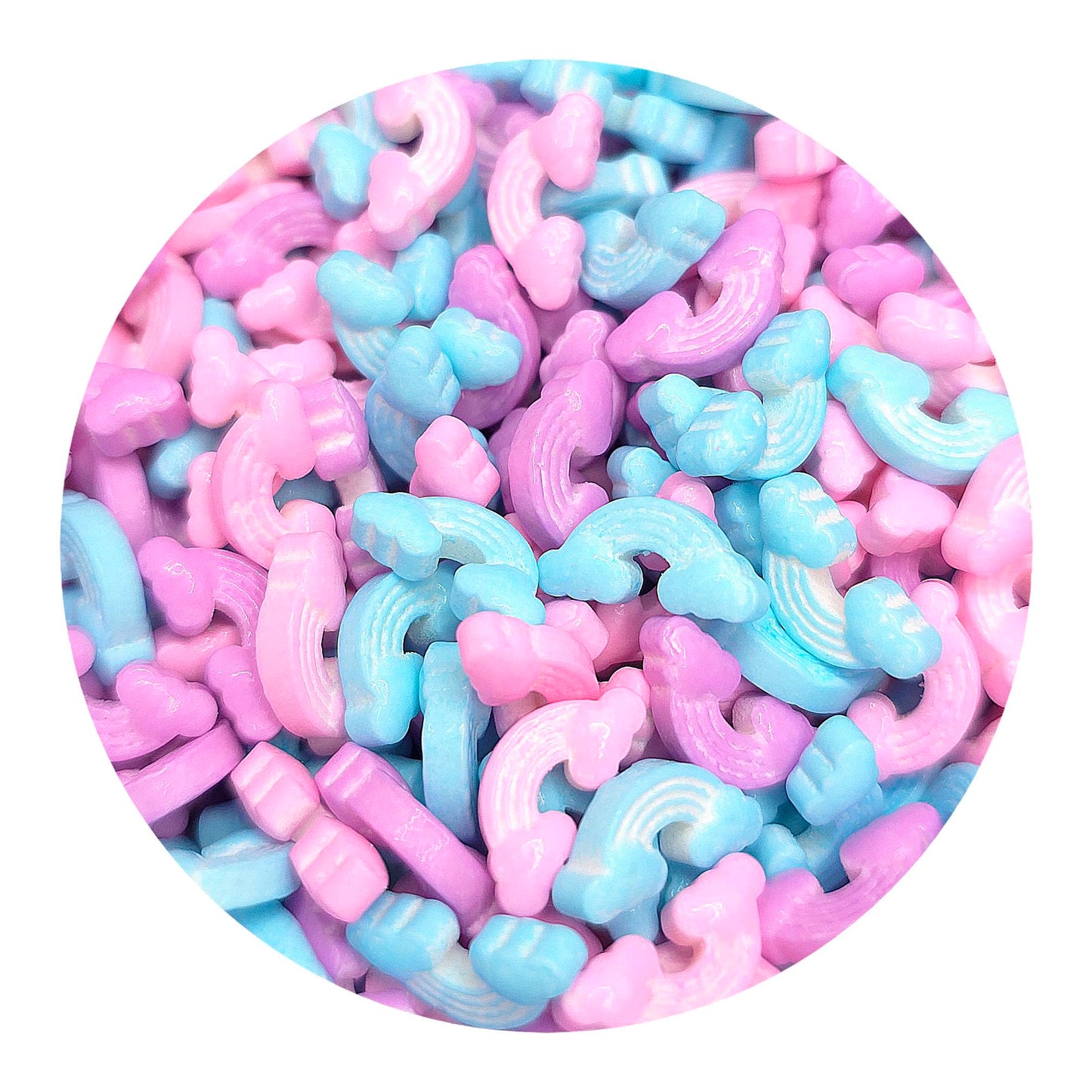 NCS Pink, Purple, and Blue Rainbow with Clouds Edible Candy Sprinkles, 8 ounces - Great for Cupcakes, Cookies, Cakes, Cakes Pops