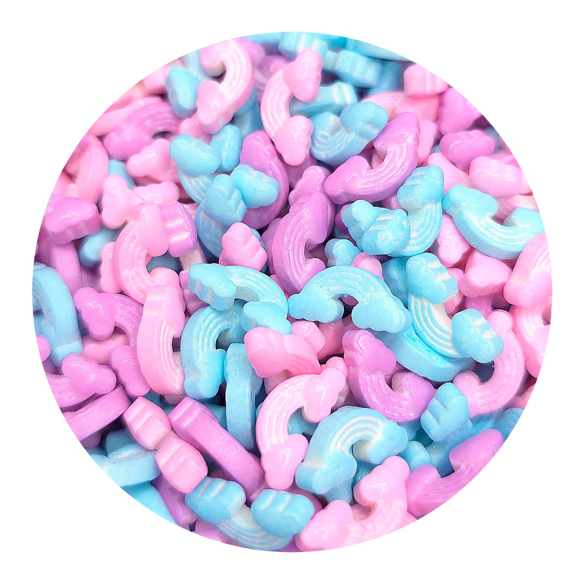 NCS Pink, Purple, and Blue Rainbow with Clouds Edible Candy Sprinkles, 8 ounces - Great for Cupcakes, Cookies, Cakes, Cakes Pops