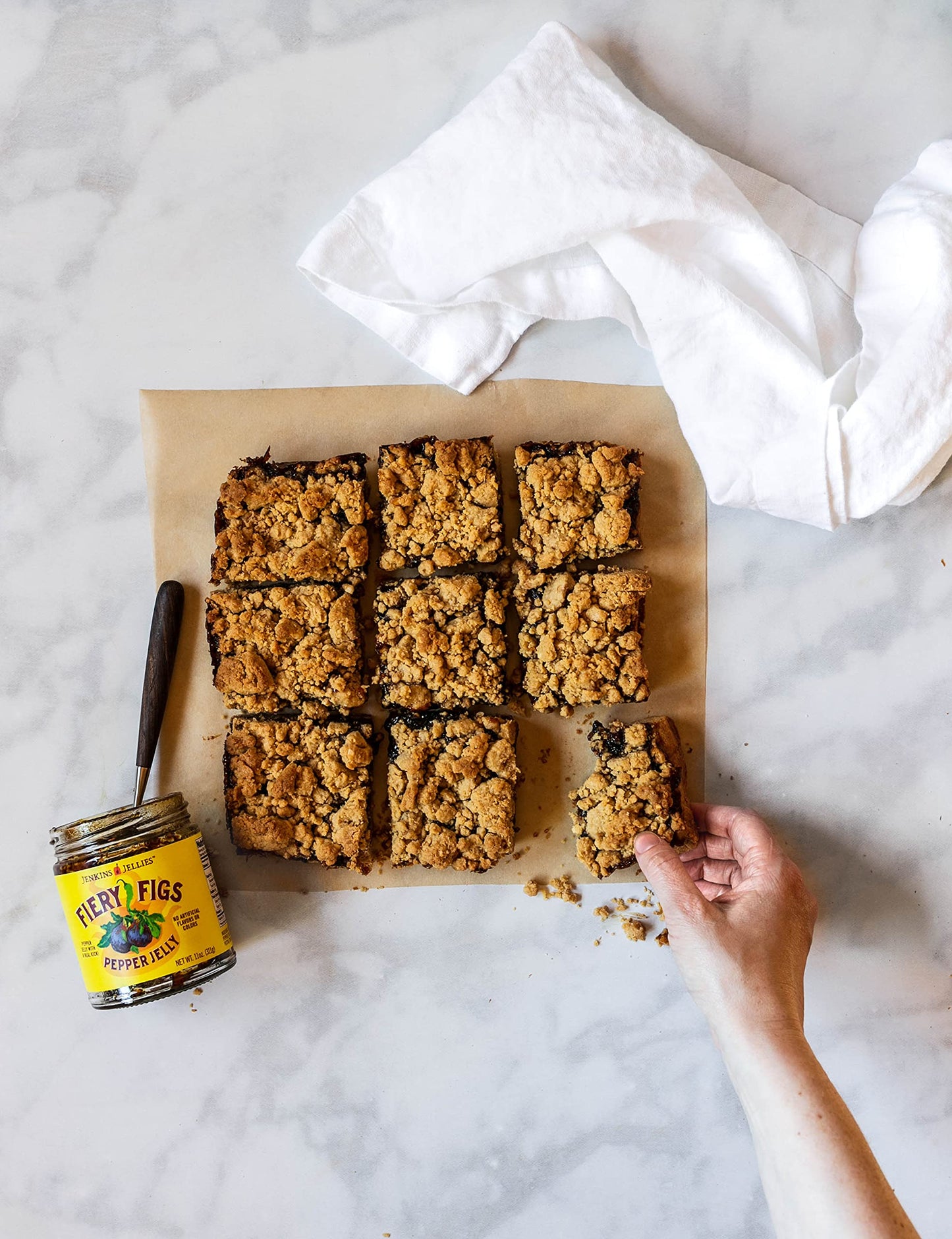 JENKINS JELLIES Hot Pepper Jelly - Sweet & Spicy Jalapeño - Gluten Free, Vegan - 2 x 11 Ounces