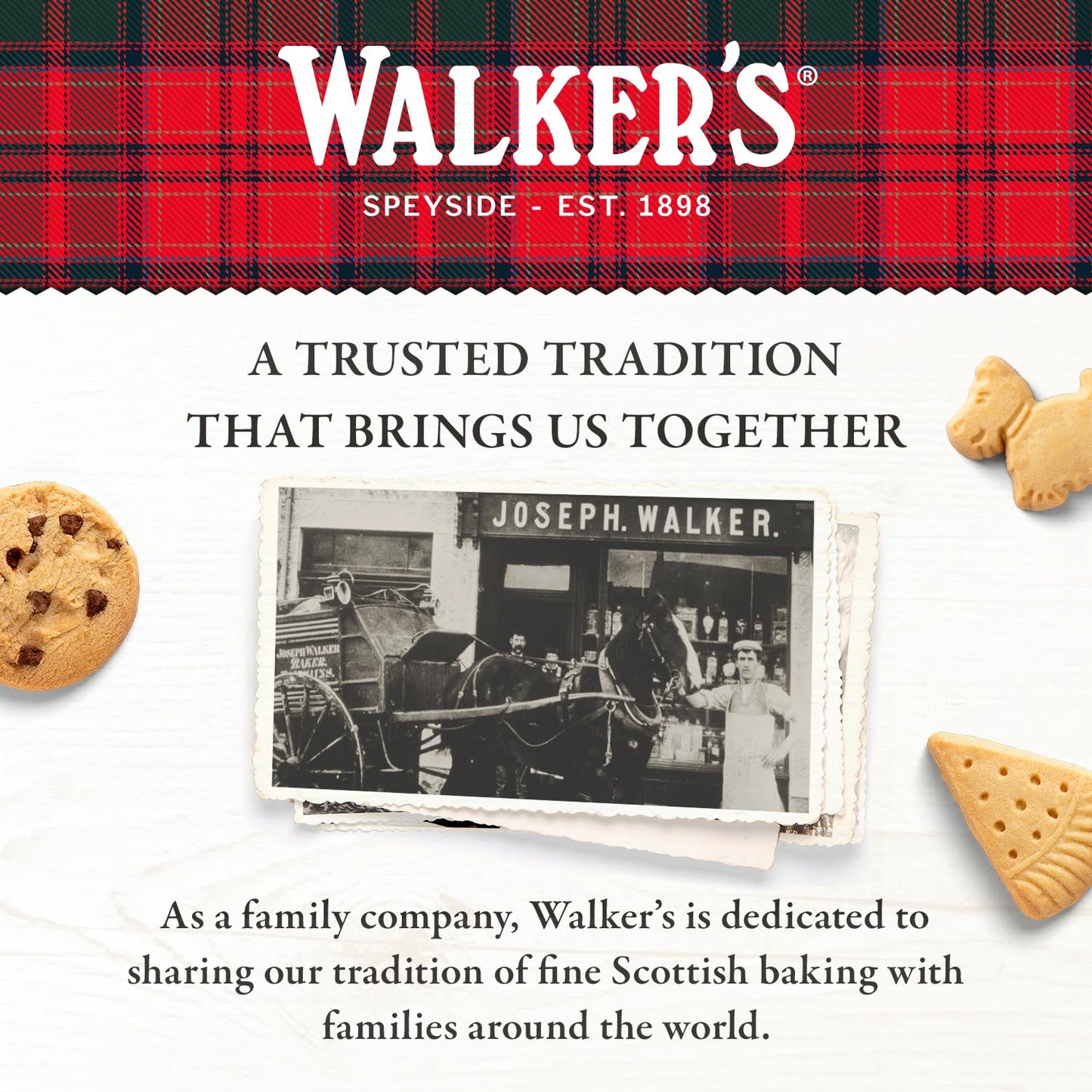 Walkers Christmas Shortbread Cookies, 15.9 oz, 3 Boxes, Includes Mini Tree-Shaped Christmas Cookies