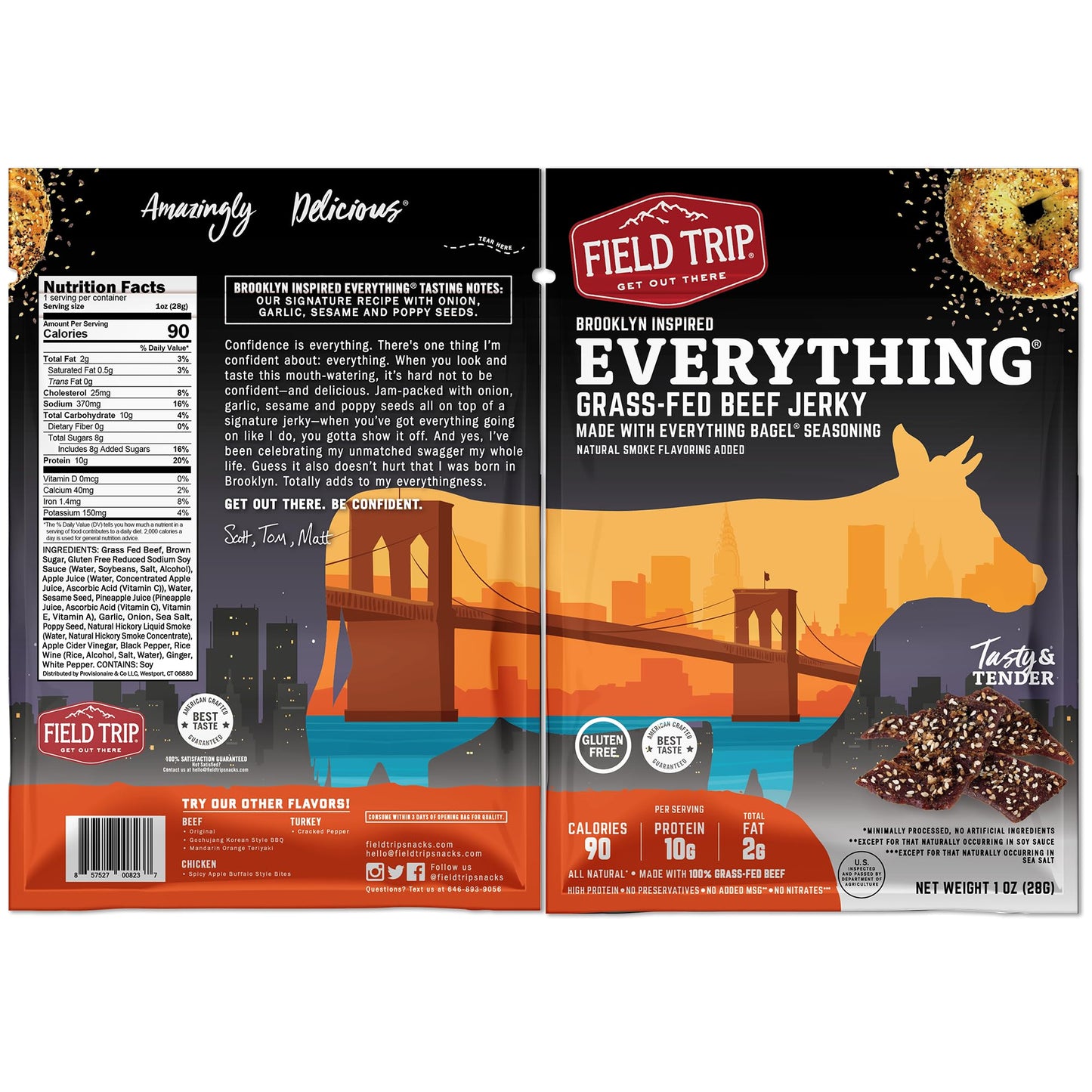 Field Trip Beef Jerky | Gluten Free Jerky, Low Carb, Healthy High Protein Snacks With No Nitrates, Made With All Natural Ingredi