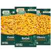ZENB Plant Based Rotini, Elbow, and Penne Variety Pack Pasta - Made From 100% Yellow Peas, Gluten Free, Non-GMO & Vegan, 20g of 