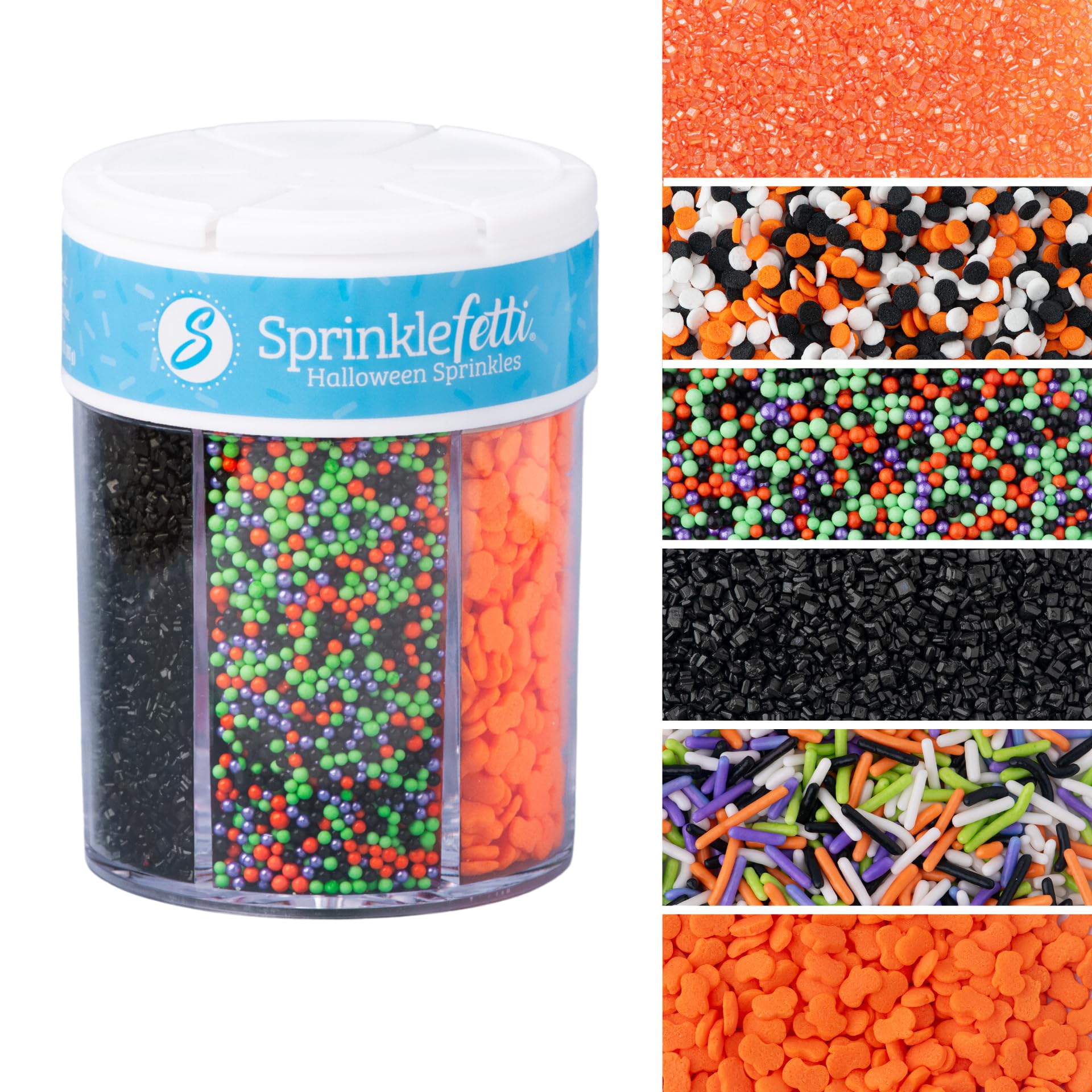 Sweets Indeed Halloween Sprinkles Mix, Edible Jimmies, 6.45 oz, Perfect for Cake Decorations and Baking