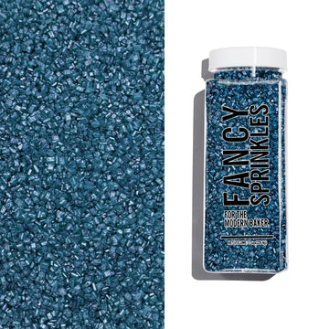 Fancy Sprinkles Kyanite Blue Fancy Sugar Pearlescent, Sparkly Sugar Crystals (8 OZ)