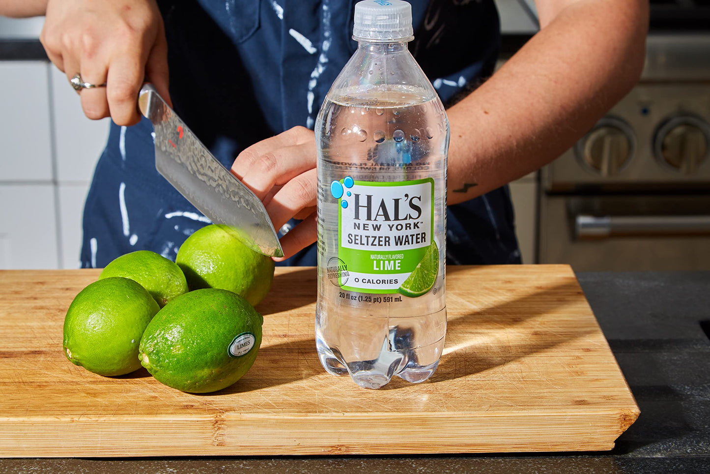 Hal's New York Seltzer Carbonated Lime Flavored Sparkling Water, Zero Sugar, Zero Calorie, Zero Carbs, 20 Fl Oz (Pack of 24)