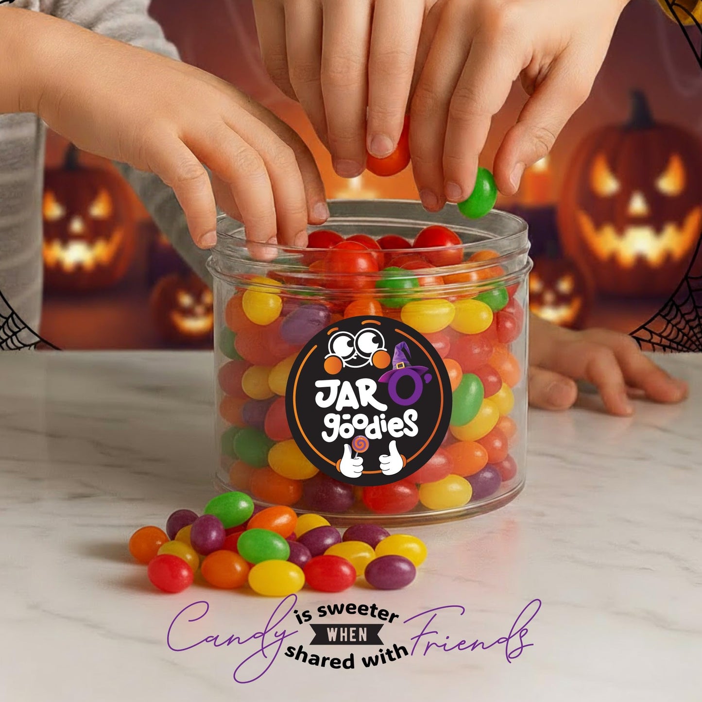 Jar O Goodies - Holiday  , Christmas Stocking Stuffers, Cocktail Classics Mix Jelly Beans Gift Set, Original Chewy Candies (6 Ounce, 1 Pack) Party Favor, Gluten & Nut Free, Kosher Parve