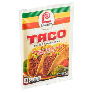 Lawrys Taco Spices & Seasonings Mix, 1 oz (Pack of 12)