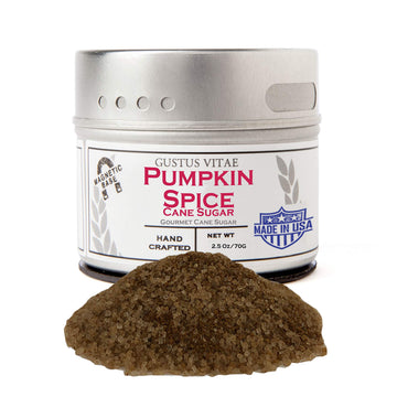 Gustus Vitae - Pumpkin Spice Cane Sugar - Artisanal Infused Sugar - 1:1 Replacement For Plain Sugar - Gourmet Sweetener - All Na