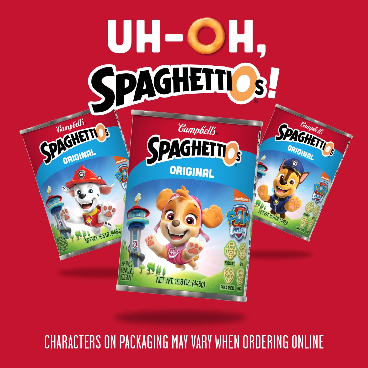 Spaghettios Original Canned Pasta With Paw Patrol Shapes, 15.8 Oz Can