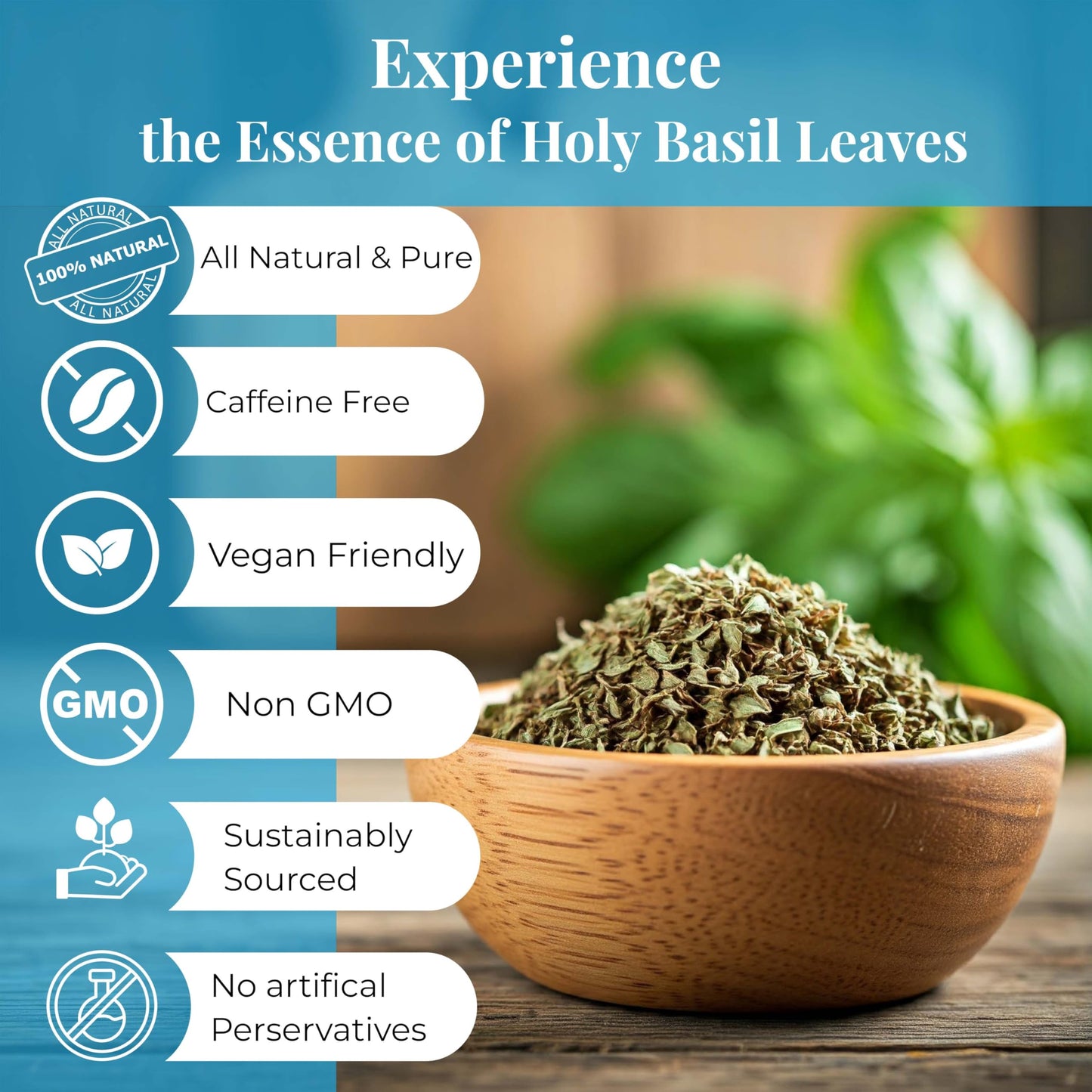 Akshit Holy Basil Tea, USDA Organic, Loose Leaf Tulsi Tea, 7.2oz (Pack of 3)