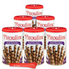Pirouline Rolled Wafers – Dark Chocolate – Rolled Wafer Sticks Bundled With Serving Tongs, Crème Filled Wafers For Coffee, Tea, Ice Cream, Snacks, Parties, Gifts, And More – 14Oz Tin 6Pk