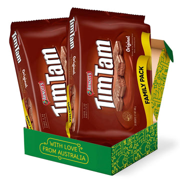 Tim Tam Original Family (2 Pack) - Australian Biscuits Snacks Includes 40 Pieces - Gift Box - Shipped From Australia