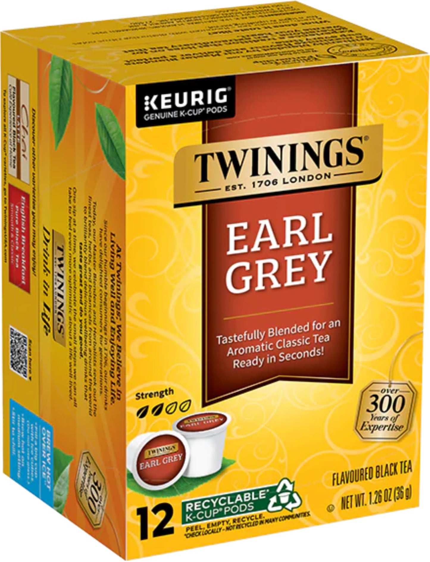 Twinings Earl Grey Tea K-Cup, 12-Ct