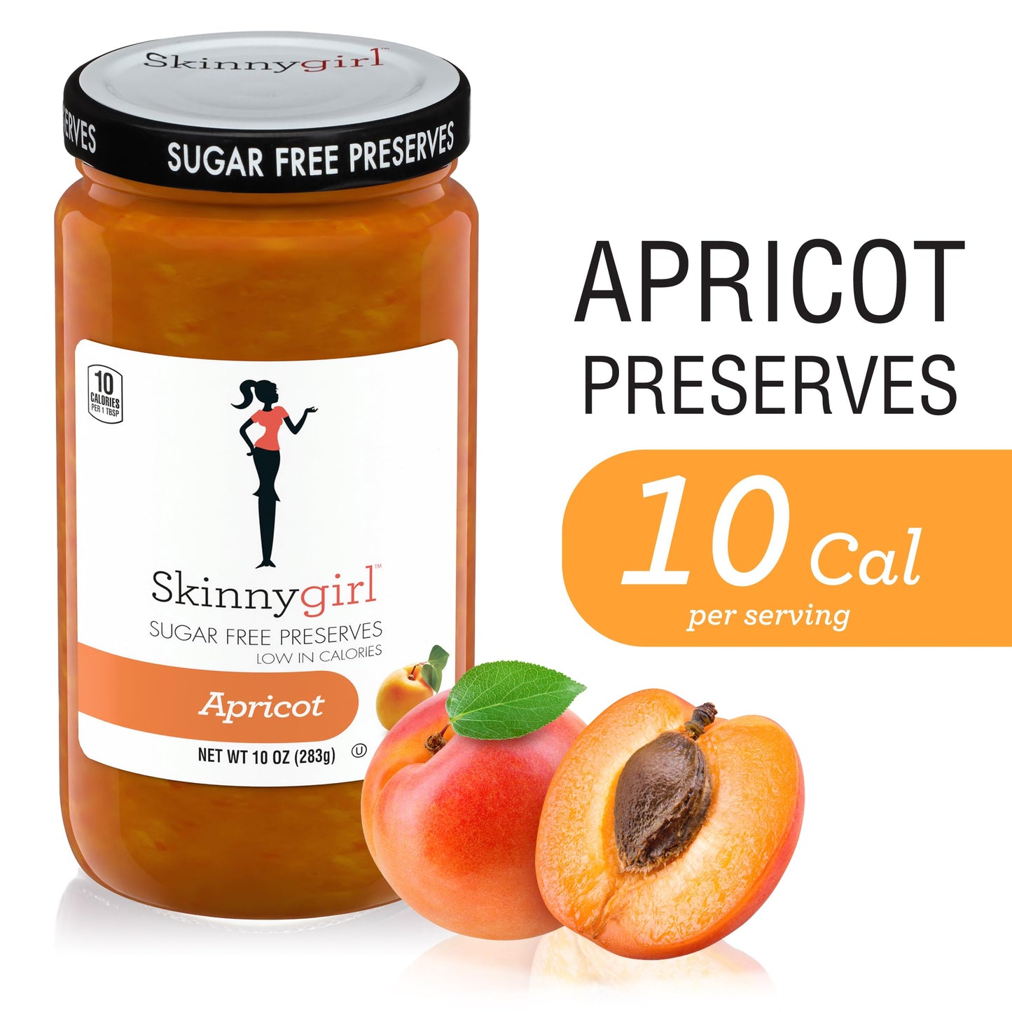 Skinnygirl Sugar Free Preserves, Apricot Mimosa, 10 Ounce, Kosher, Pack of 1