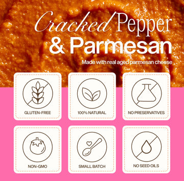 Sauz Cracked Pepper And Parmesan Sauce (2-Jars) Thick & Creamy- Gluten-Free, Non-Gmo, And 100% Delicious - Crafted In Small Batc