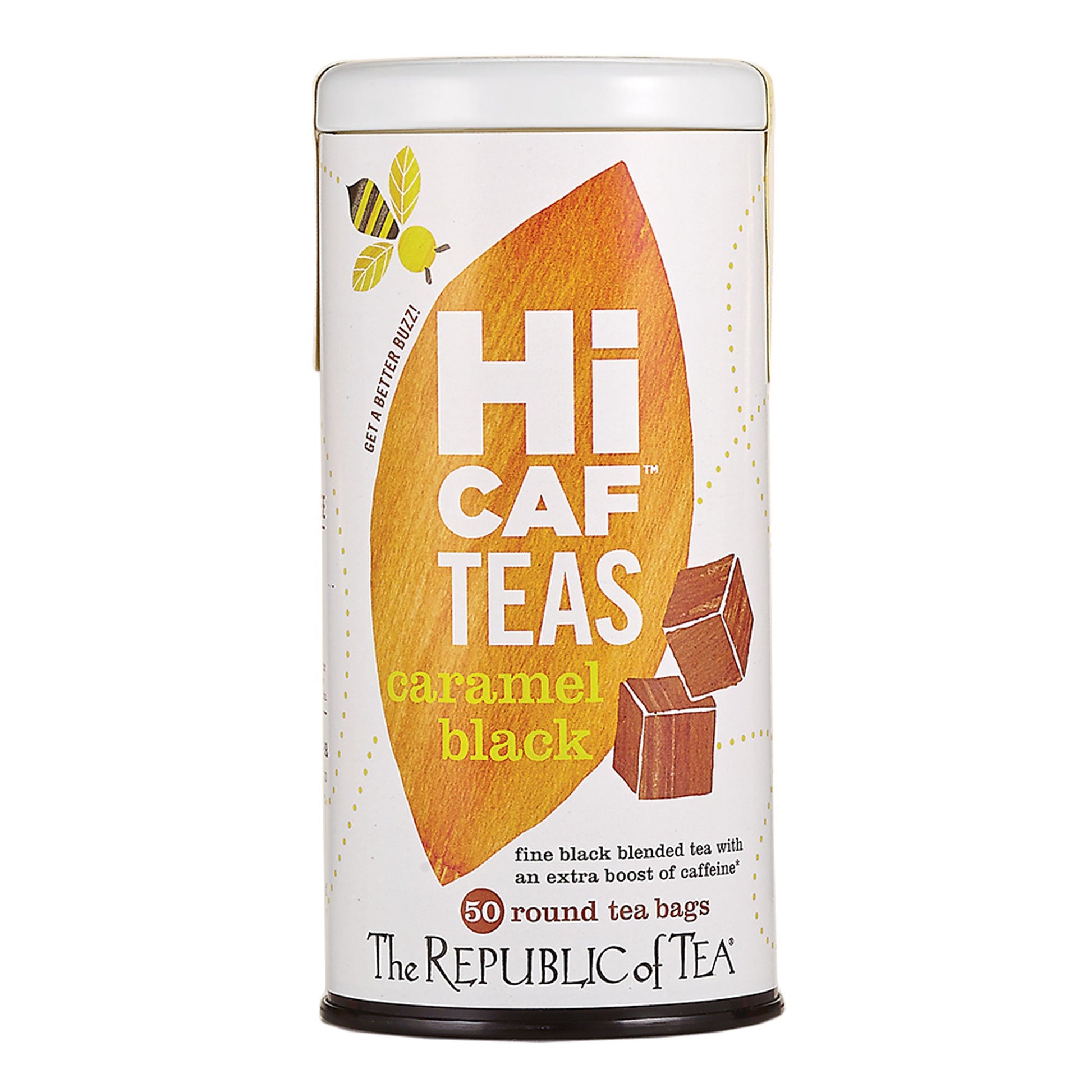 The Republic of Tea HiCAF Caramel Black Tea - Rich High-Caffeine Premium Black Tea, 50 Tea Bags, 50 Count