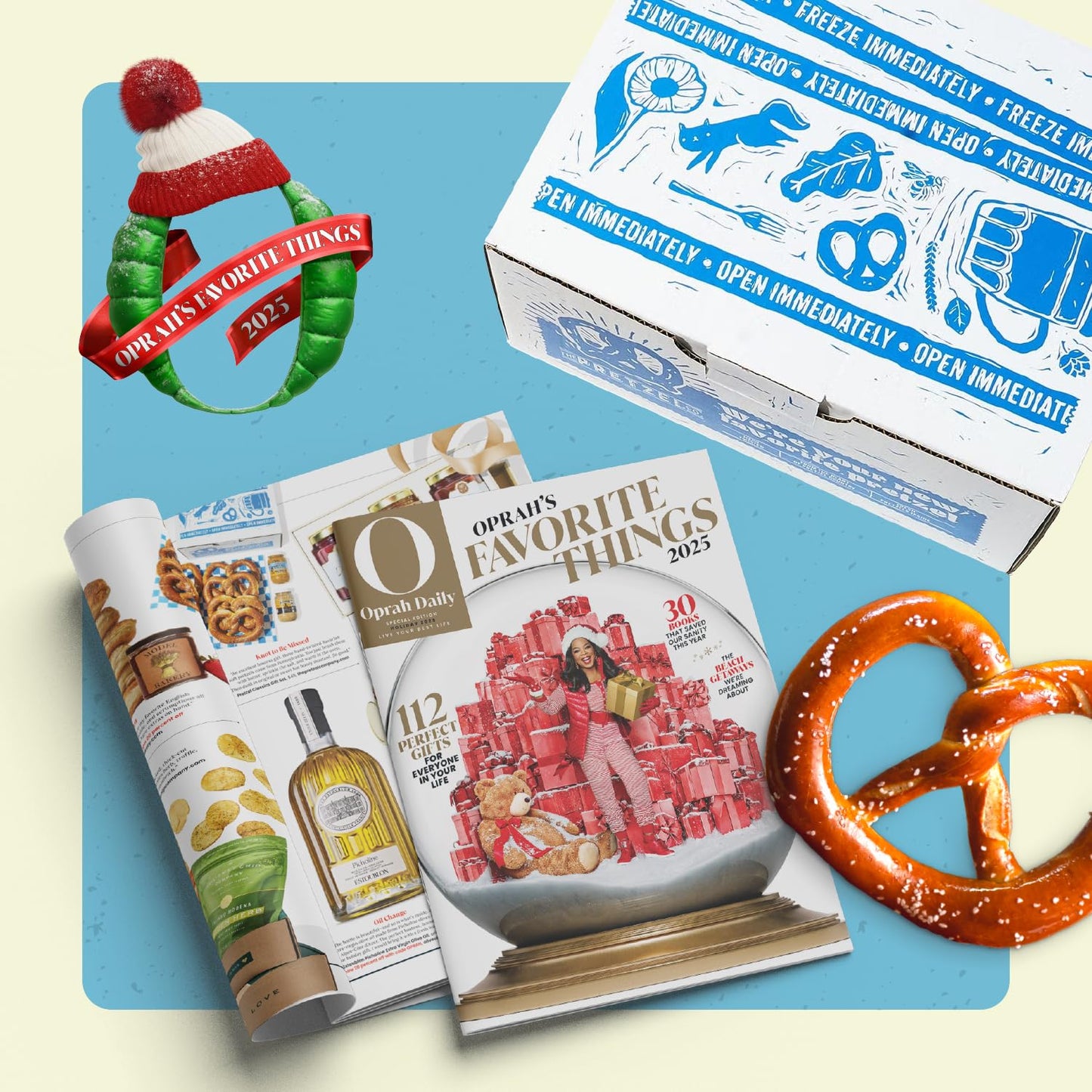 Pretzel Classics Gift Box - 8 Hand-Twisted Pennsylvania Pretzels with two 9oz Mustards & Pretzel Salt - Fresh Baked in York  PA  Individually Wrapped  Ships Fresh Never Frozen-Favorite Things 2025