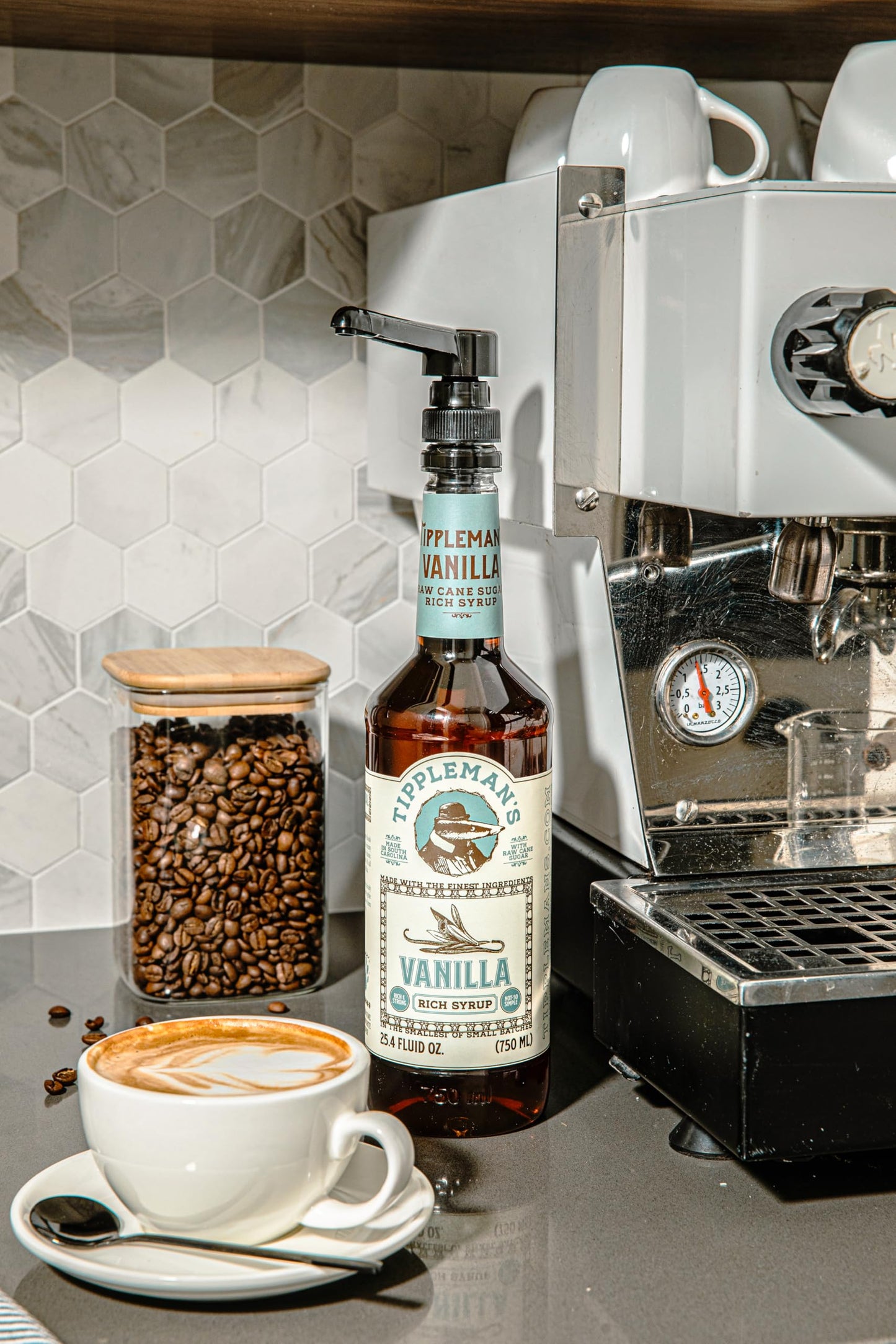 Tipplemans Vanilla Coffee Syrup - Rich Flavor for Drinks & Baking - 25.4 Fl Oz