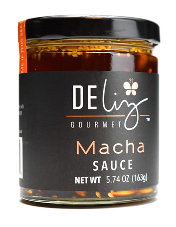 Deliz Gourmet Macha Sauce, Oil-based with Dried Chillies, Pumpkin Seeds & Sesame Seeds, 8 oz.