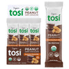Tosi Dark Chocolate Peanut Butter Protein Bars, Plant Based With Nuts, Gluten-Free Crunchy Snacks, Vegan, Organic, Flax & Chia S