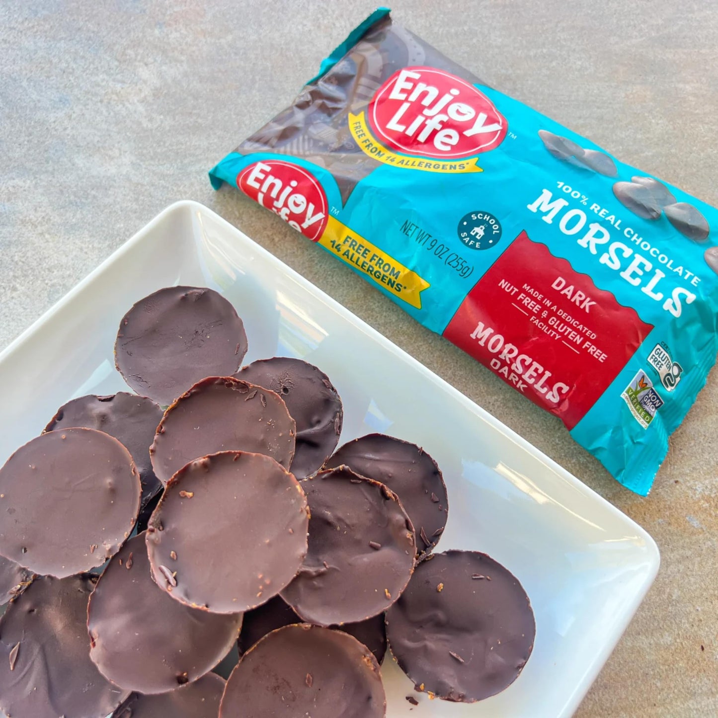 Enjoy Life Baking Dark Chocolate Morsels, Dairy Free Chocolate Chips, Soy Free, Nut Free, Non Gmo, Gluten Free, Vegan Chocolate