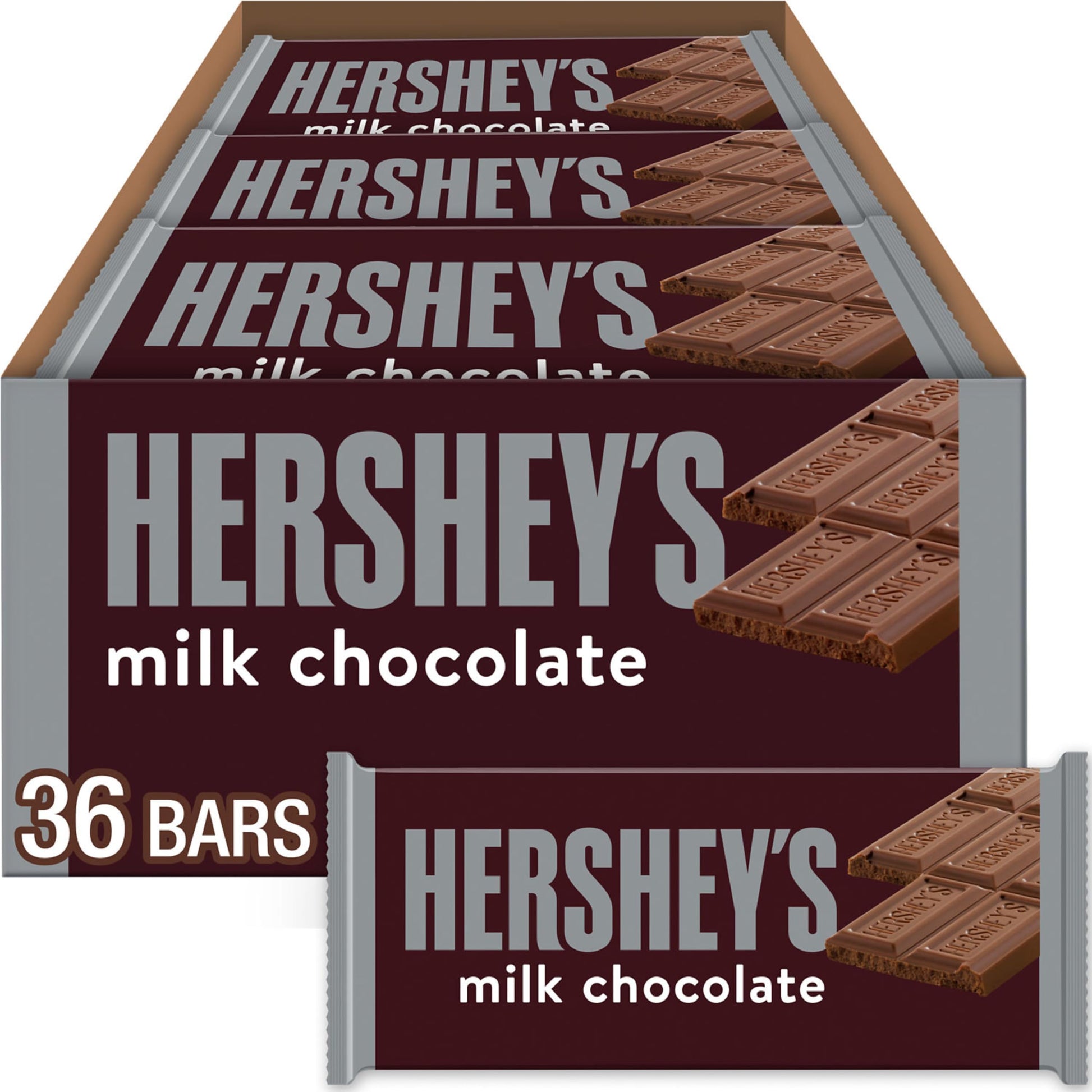 HERSHEY S Milk Chocolate Candy Bars, 1.55 oz (36 Count)