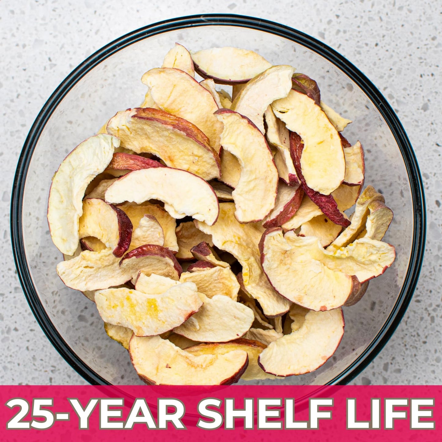 Nutristore Freeze Dried Fuji Apples | #10 Can Fruit | Perfect Healthy Snacks | Bulk Survival Emergency Food Storage Supply | Low