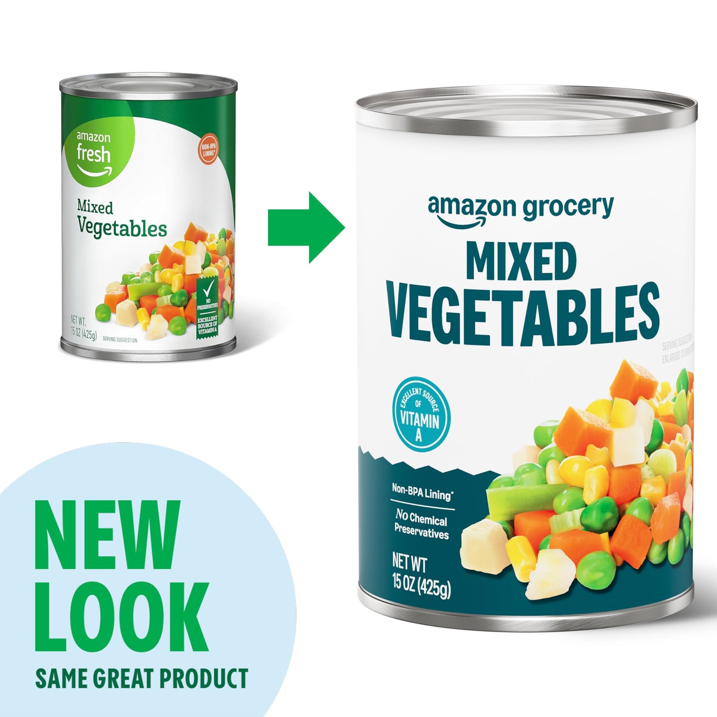 large online retailer Grocery Canned Mixed Vegetables, 15 Oz, Previously large online retailer Fresh, Packaging May Vary