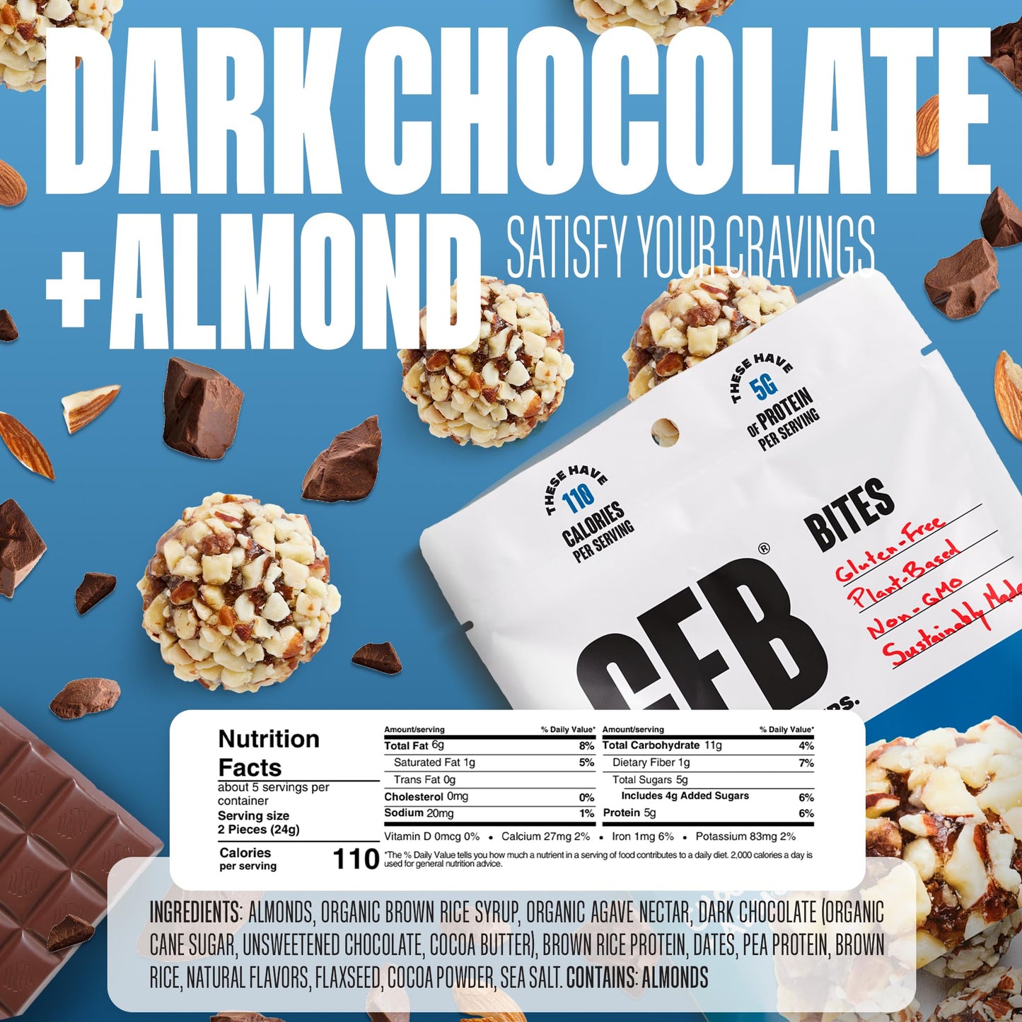The Gfb Variety Pack Protein Bites - Gluten Free, Plant Based, Non Gmo, Sustainably Made – Ridiculously Tasty, Healthy, Vegan, Protein Energy Balls, 4 Oz (6 Count)