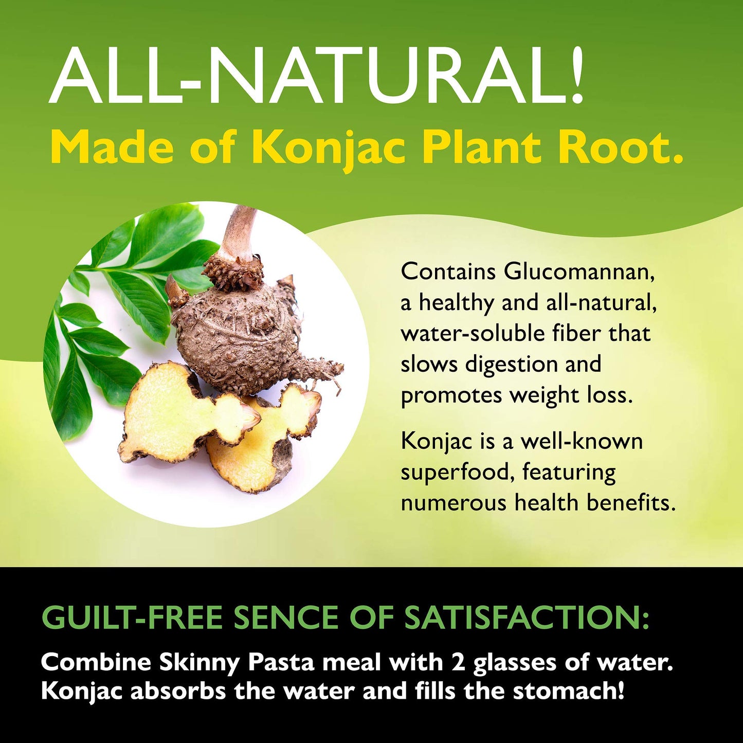 Skinny Pasta Healthy Konjac Shirataki Rice, Low Carb, Keto, Vegan, Sugar-Free, Gluten-Free, 6 Pack