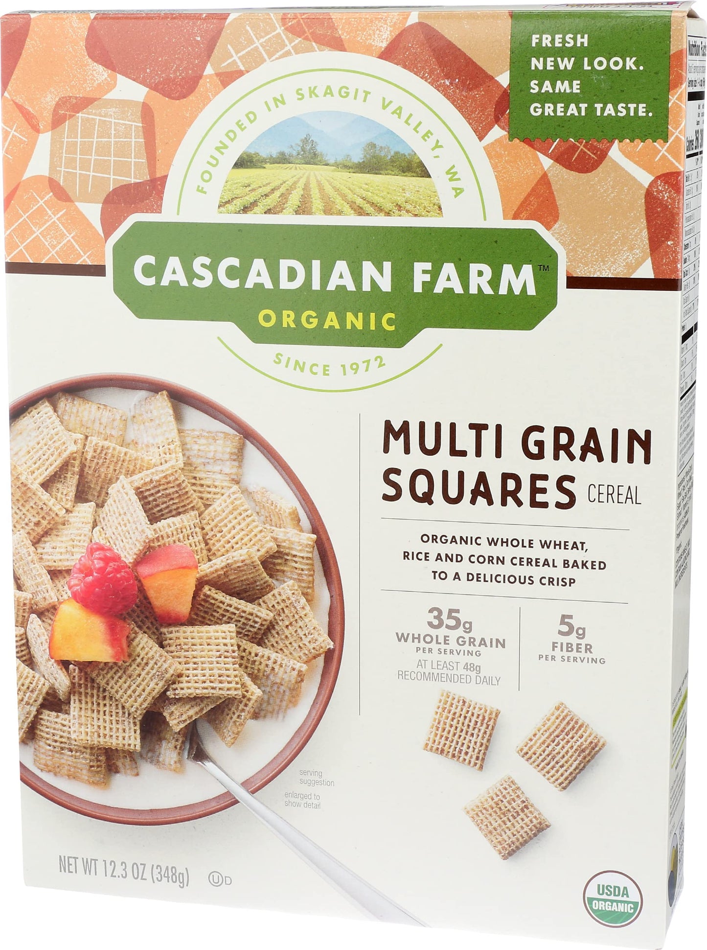 Cascadian Farm Organic Multigrain Squares Cereal, 12.3 Oz