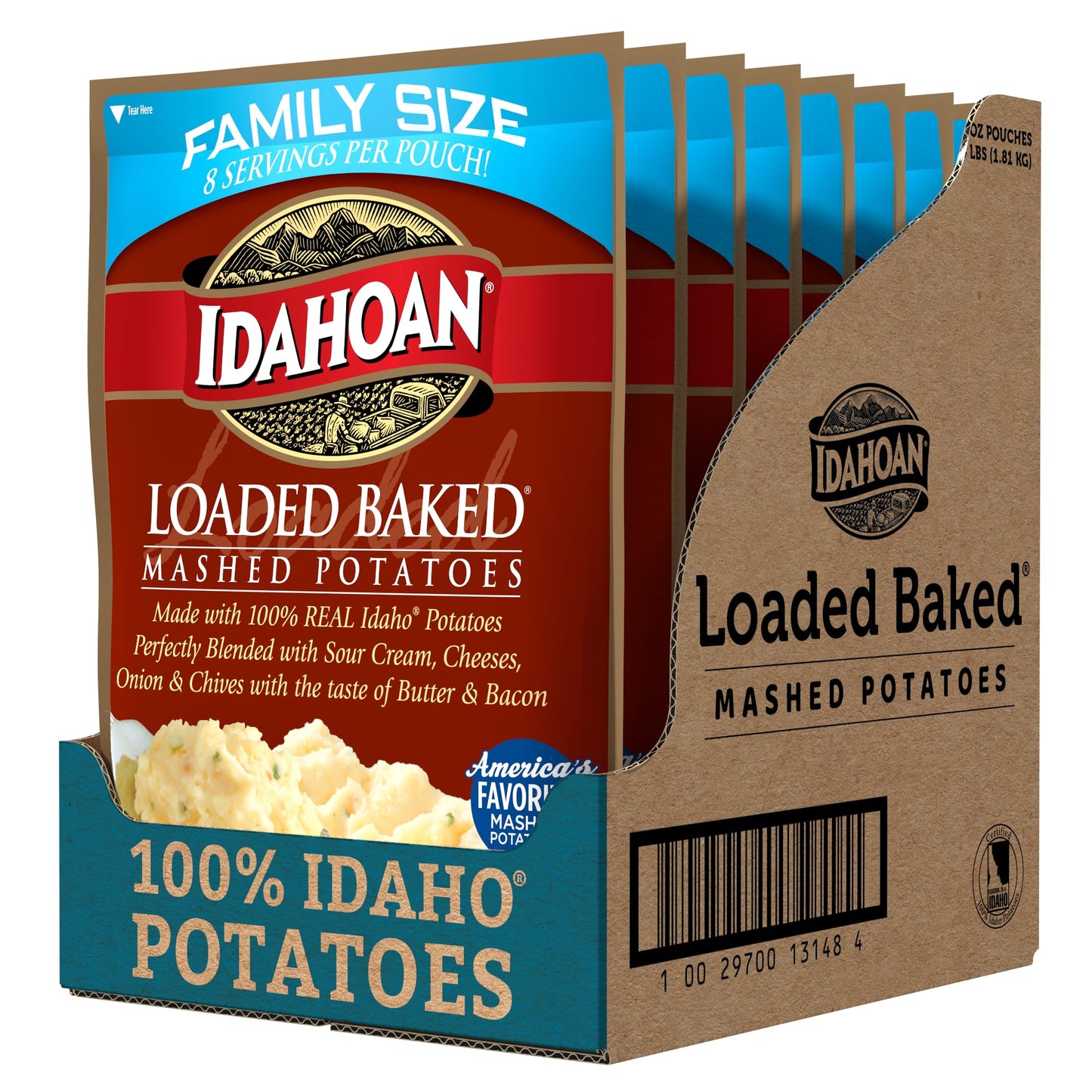 Idahoan Loaded Baked Mashed Potatoes, 8 Ounce (Pack of 8)