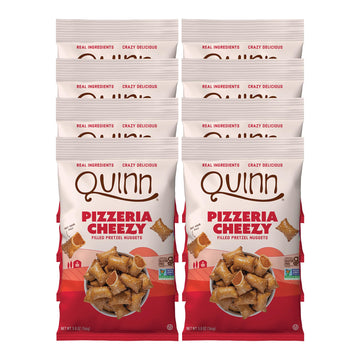 Quinn Pizzeria Cheezy Filled Pretzel Nuggets - Made with Real Ingredients, Whole Grain Sorghum, Sea Salt, Vegan, Gluten Free, Da
