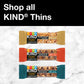 KIND THINS Peanut Butter Dark Chocolate Bars  Gluten Free Snacks  4g Sugar  0.74 OZ Bars (60 Count)