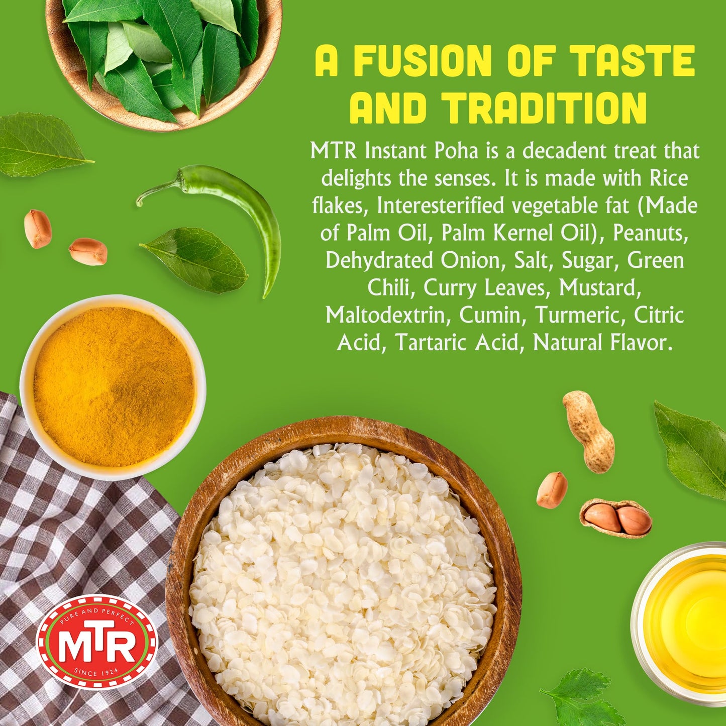 MTR 3minute Poha - Ready-to-Cook Mix - Authentic Indian Food in Just 3 Minutes - 100% Vegetarian - No Added Preservatives - Just