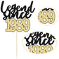 Gyufise 1Pcs Legend Since 1989 Cake Topper Glitter Thirty Five Happy 35Th Birthday Cake Pick Cheers To 35 Years Cake Decoration